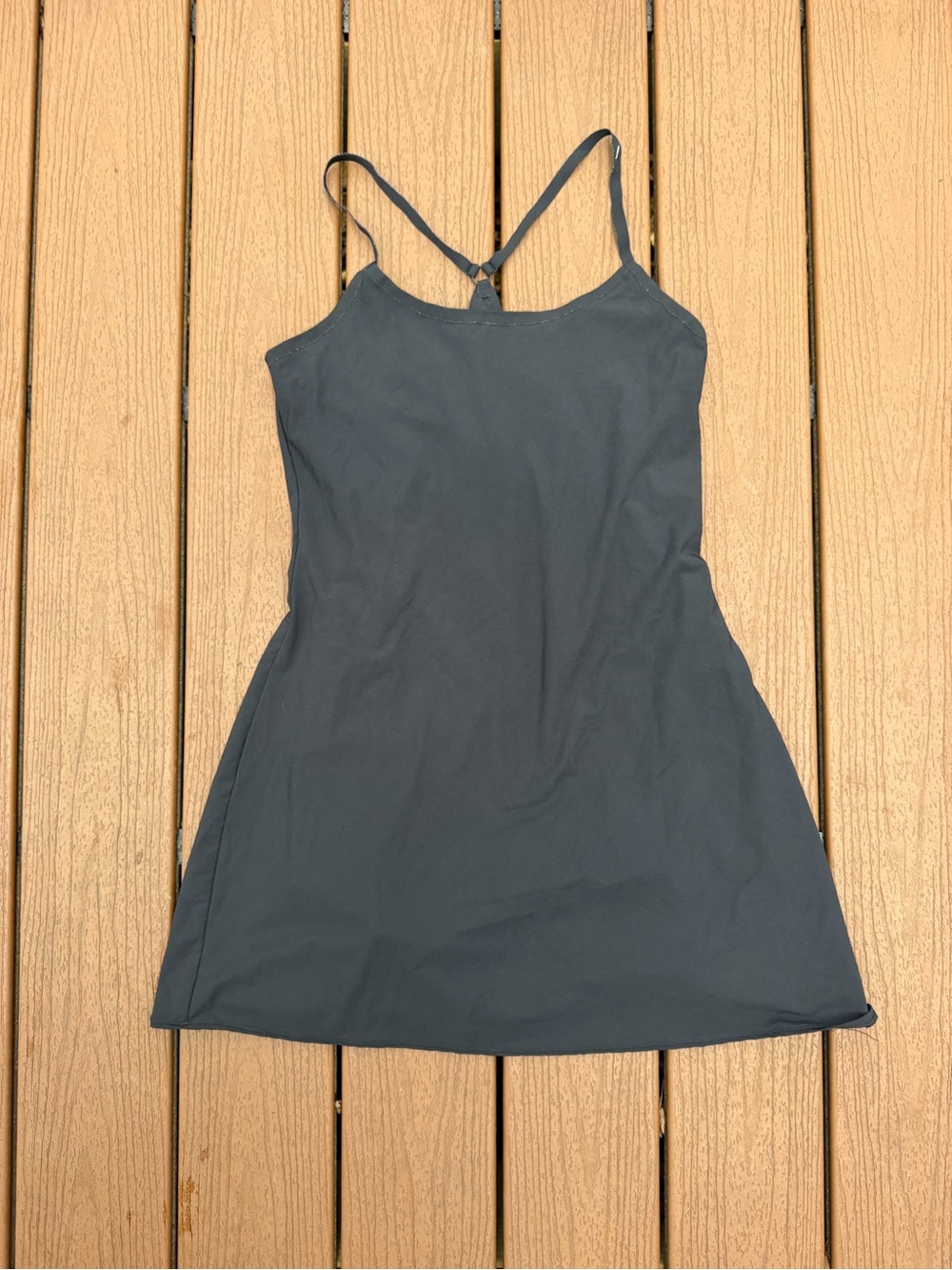 Outdoor Voices Slate Gray Strappy Mini Dress